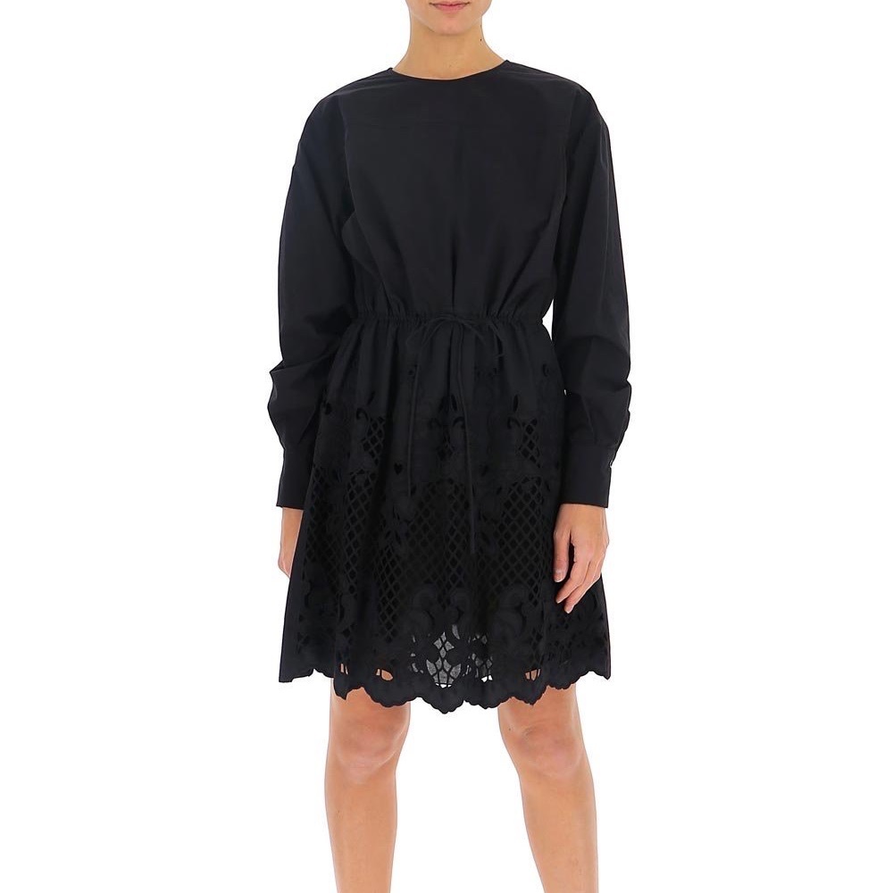 See By Chloé Broderie Anglaise Long Sleeve Dress